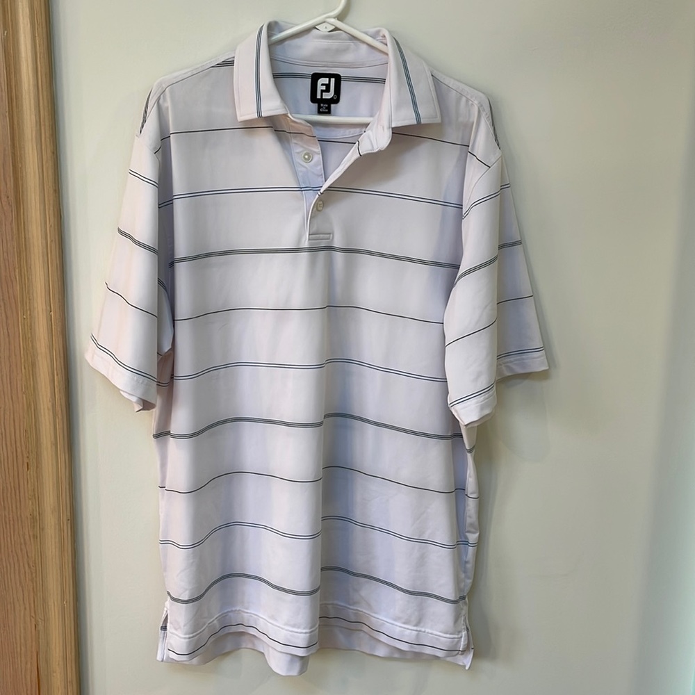 FootJoy Golf Polo men’s large Stripe Short Sleeve Shirt